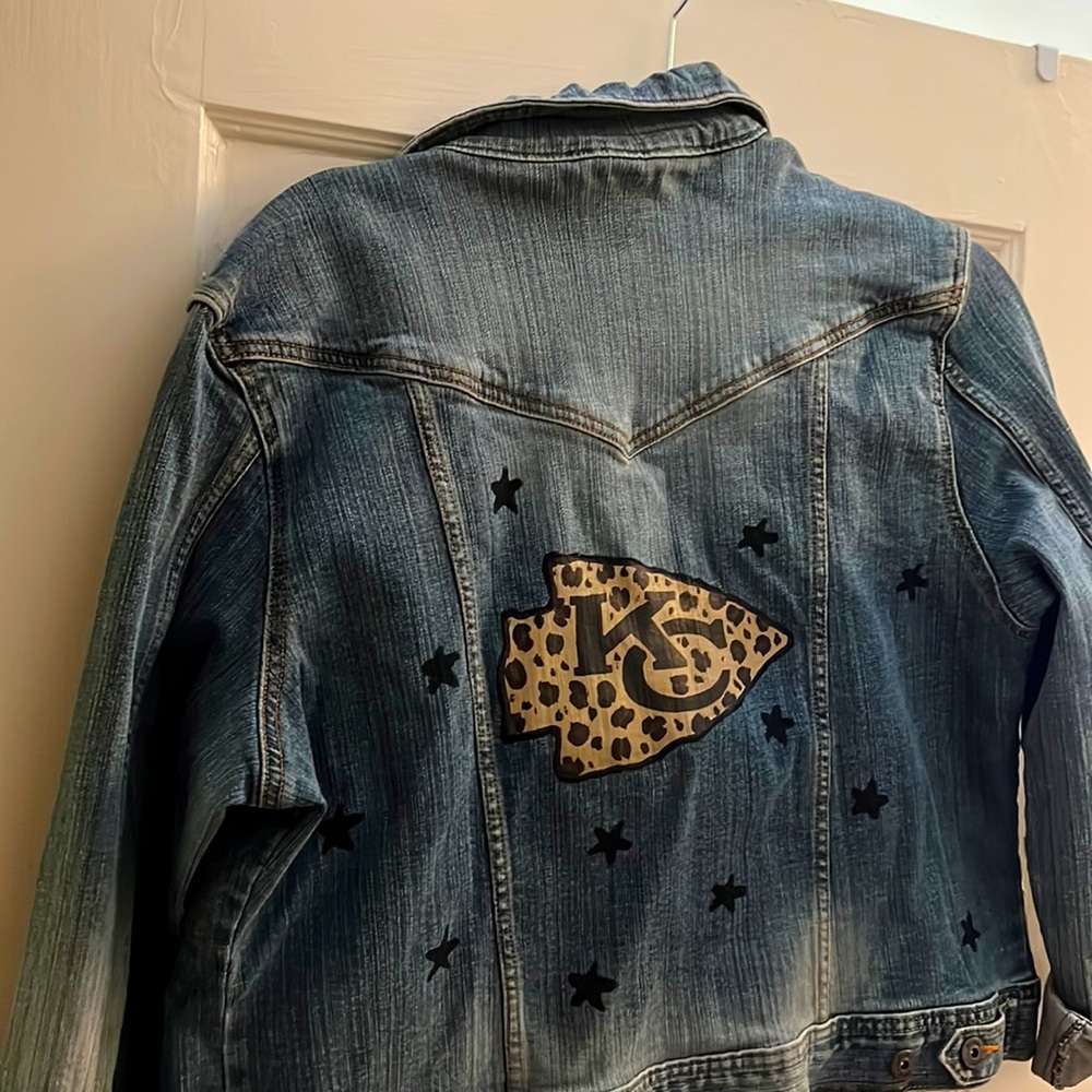 KC leopard print Jean jacket